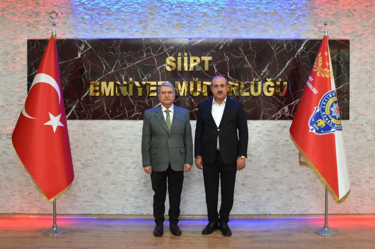 Eruh Belediye Başkanı &Ccedil;ift&ccedil;i, Siirt İl Emniyet M&uuml;d&uuml;r&uuml; &Ouml;zdemir&rsquo;i ziyaret etti