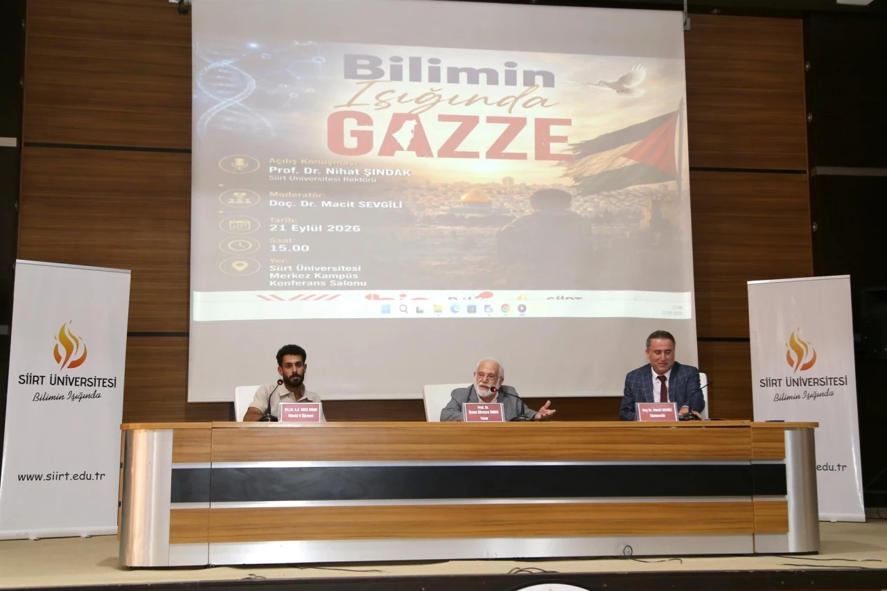 Siirt &Uuml;niversitesi&rsquo;nde &ldquo;Bilimin Işığında Gazze&rdquo; etkinliği d&uuml;zenlendi