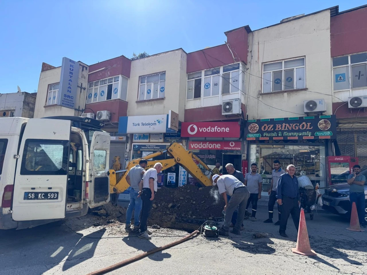 Kurtalan&rsquo;da i&ccedil;me suyu hattında arıza