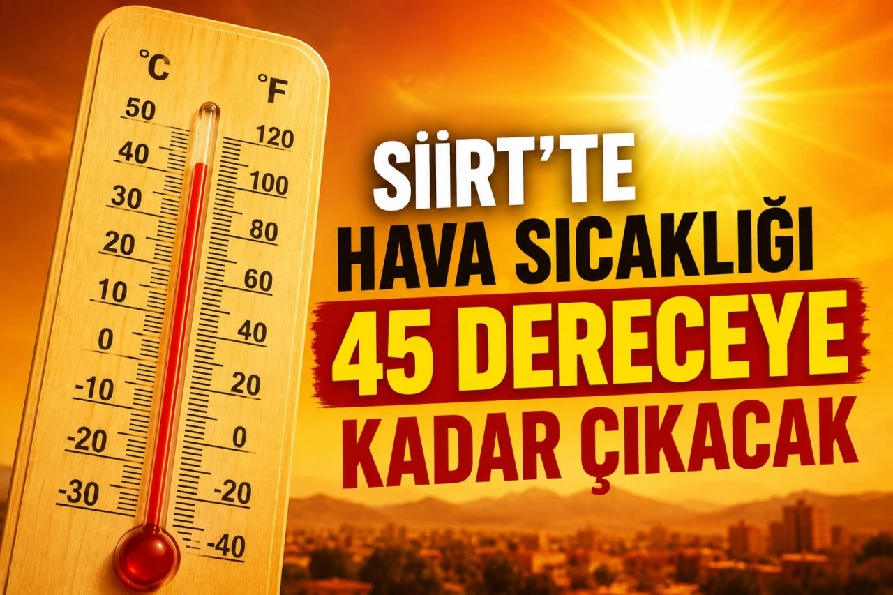 Meteoroloji Tarih Vererek Uyardı! Siirt'te Hava Sıcaklığı 45 Dereceye Kadar &Ccedil;ıkacak