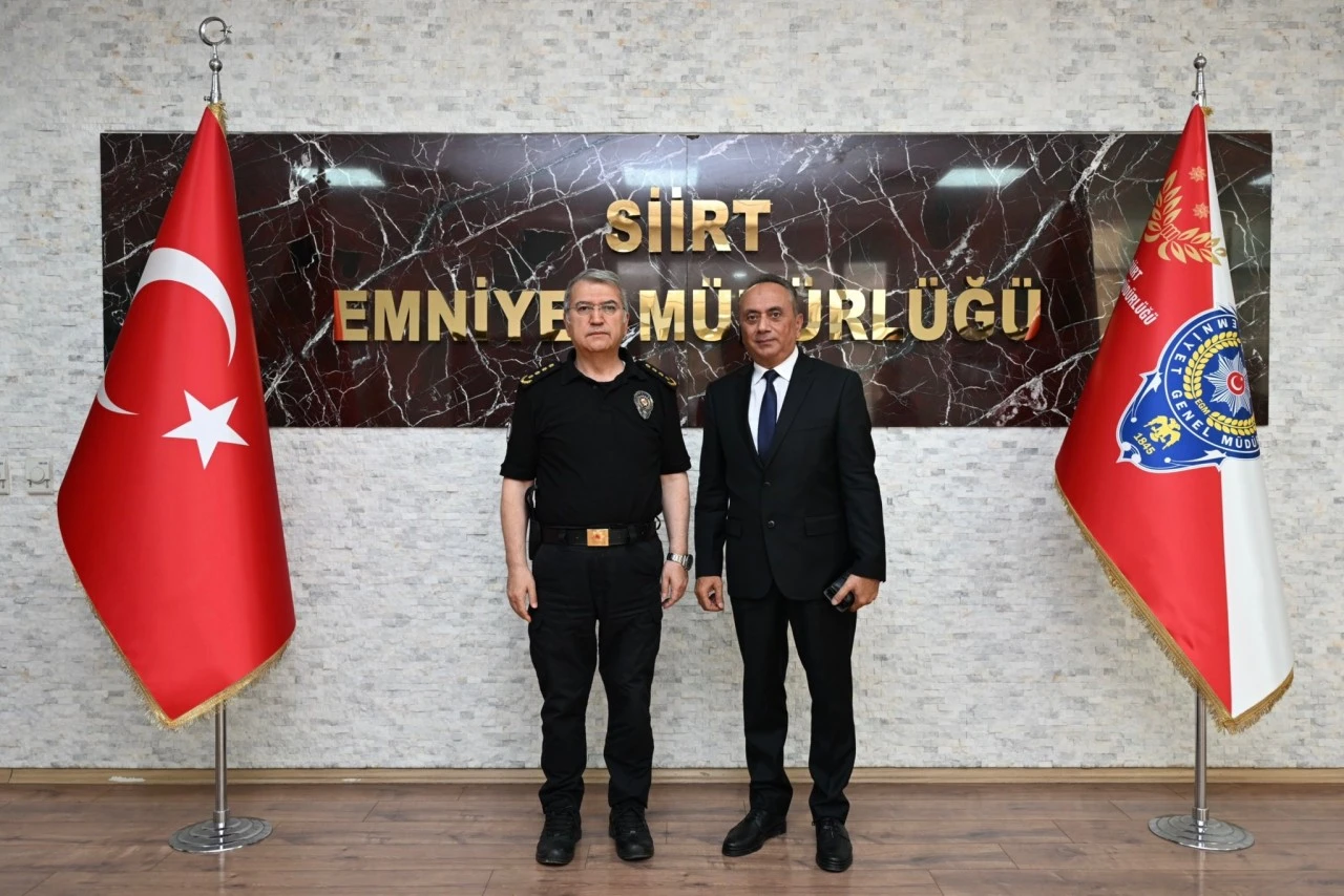 Polis Başm&uuml;fettişi Y&uuml;cesoy'dan Siirt Emniyet M&uuml;d&uuml;r&uuml; &Ouml;zdemir'e Ziyaret
