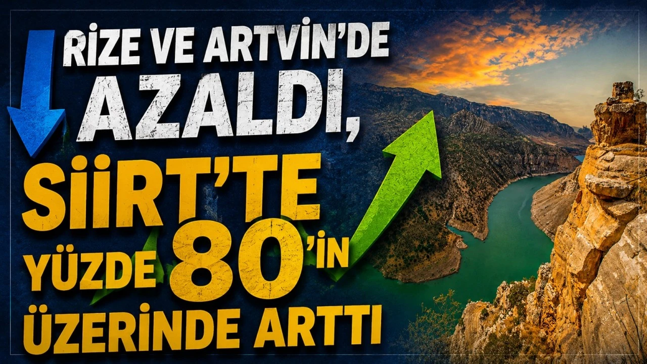 Rize ve Artvin&rsquo;de Azaldı, Siirt&rsquo;te Y&uuml;zde 80&rsquo;in &Uuml;zerinde Arttı