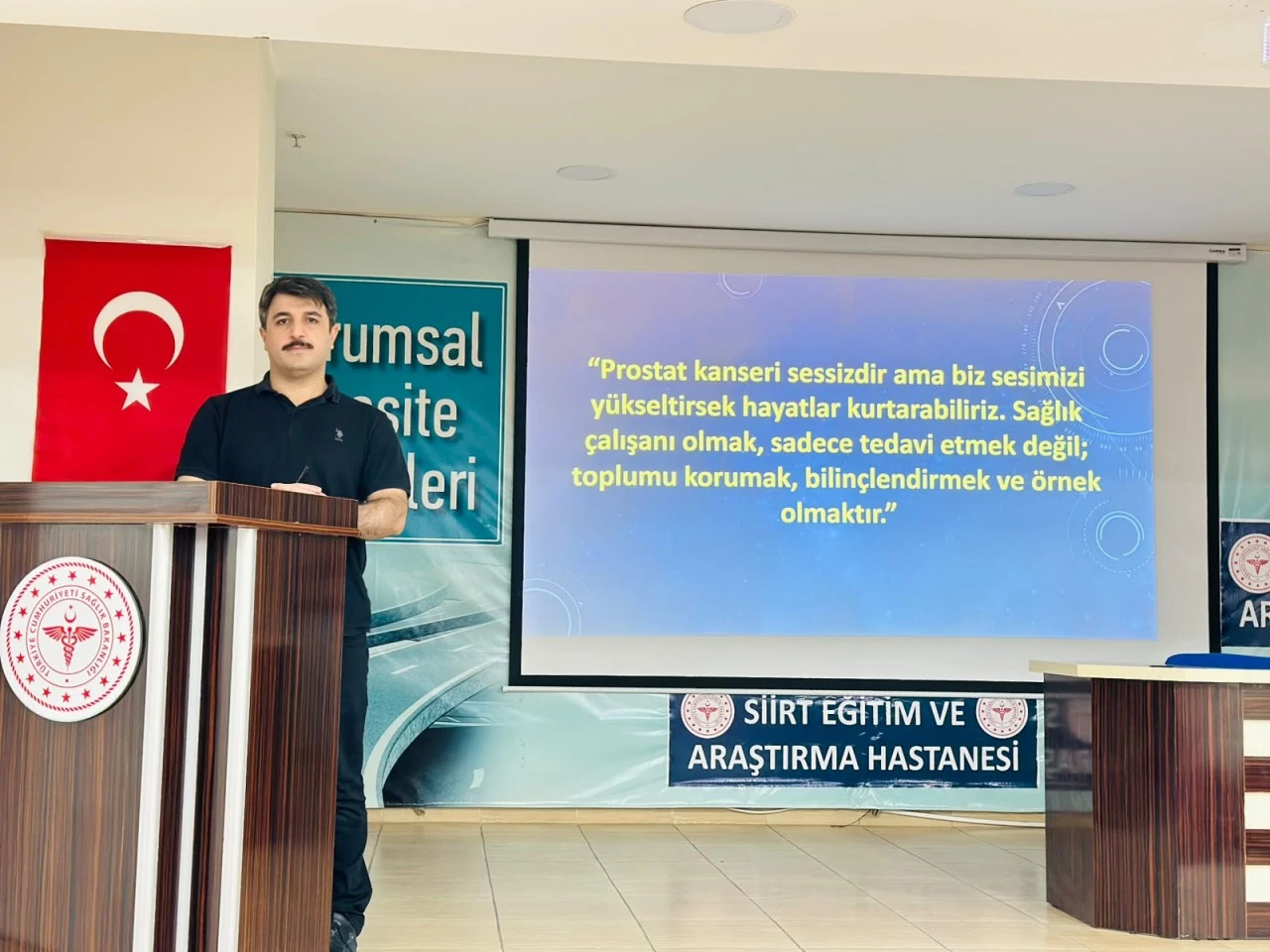 Siirt Eğitim ve Araştırma Hastanesinde prostat kanseri farkındalık eğitimi
