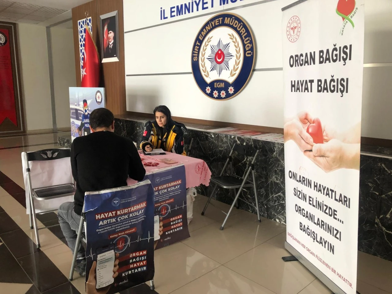 Siirt Emniyet M&uuml;d&uuml;rl&uuml;ğ&uuml;nde Organ Bağışı Farkındalık Standı Kuruldu