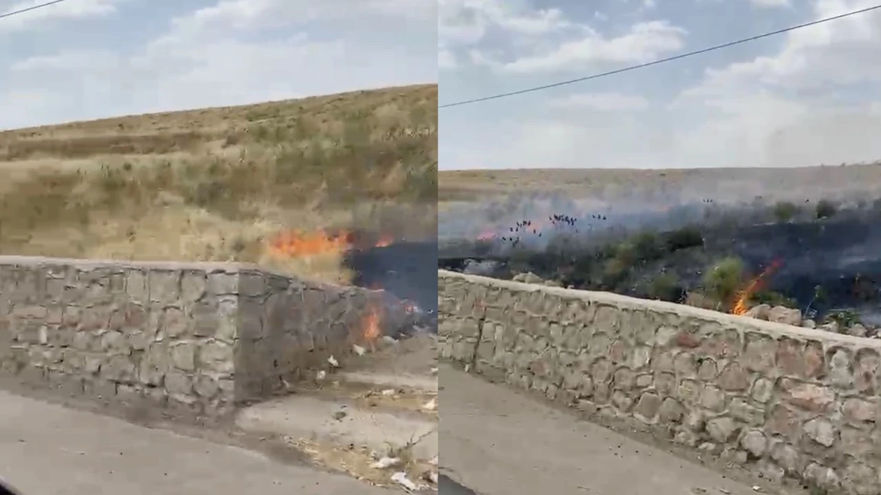 Siirt&rsquo;te Anız Yangınları Tehlikeli Boyuta Ulaşıyor
