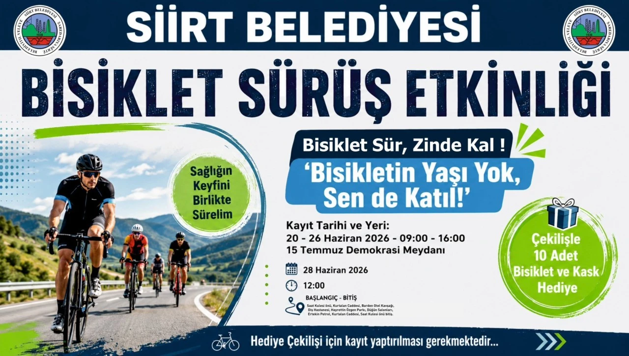 Siirt&rsquo;te Bisiklet Kazandıran Etkinlik: Katılanlara 10 Bisiklet Hediye