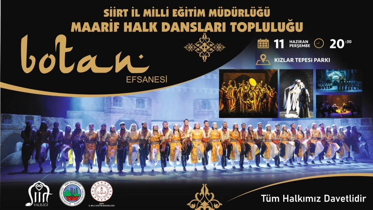 Siirt'te &ldquo;Botan Efsanesi&rdquo; Sahneye Taşınıyor: Maarif Halk Dansları Topluluğu G&ouml;steri Sunacak