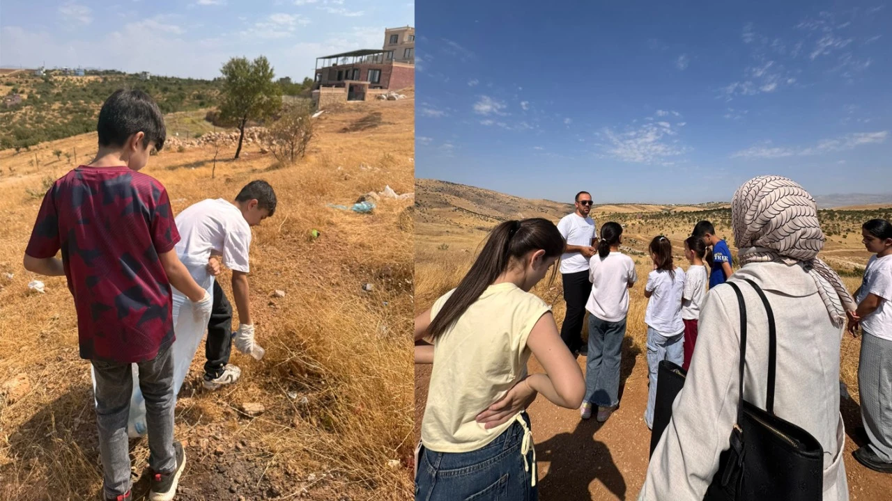 Siirt&rsquo;te &ccedil;ocuklar doğa y&uuml;r&uuml;y&uuml;ş&uuml; ve &ccedil;evre temizliği yaptı