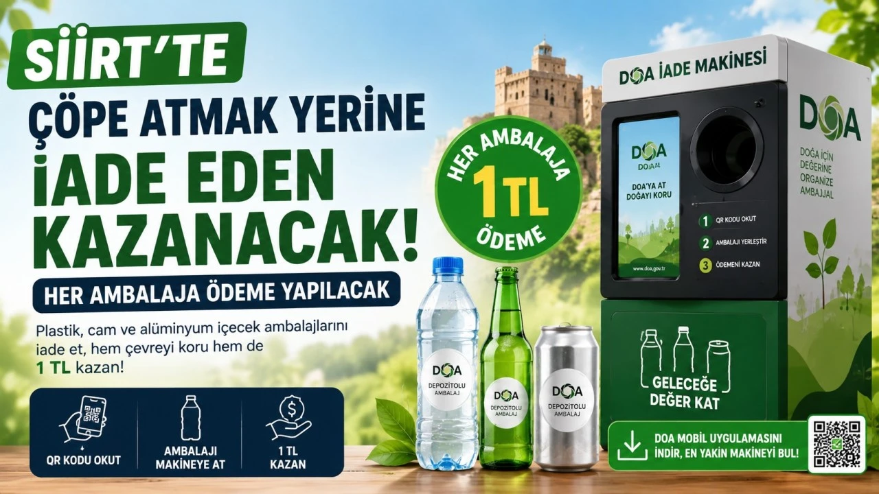 Siirt'te &ccedil;&ouml;pe atmak yerine iade eden kazanacak! Her ambalaja &ouml;deme yapılacak