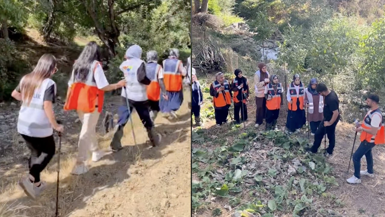 Siirt&rsquo;te g&ouml;n&uuml;ll&uuml;ler ve &uuml;niversite &ouml;ğrencilerinden doğa y&uuml;r&uuml;y&uuml;ş&uuml;