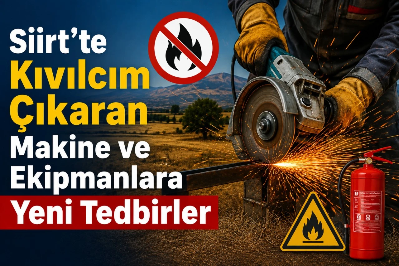 Siirt&rsquo;te Kıvılcım &Ccedil;ıkaran Makine ve Ekipmanlara Yeni Tedbirler