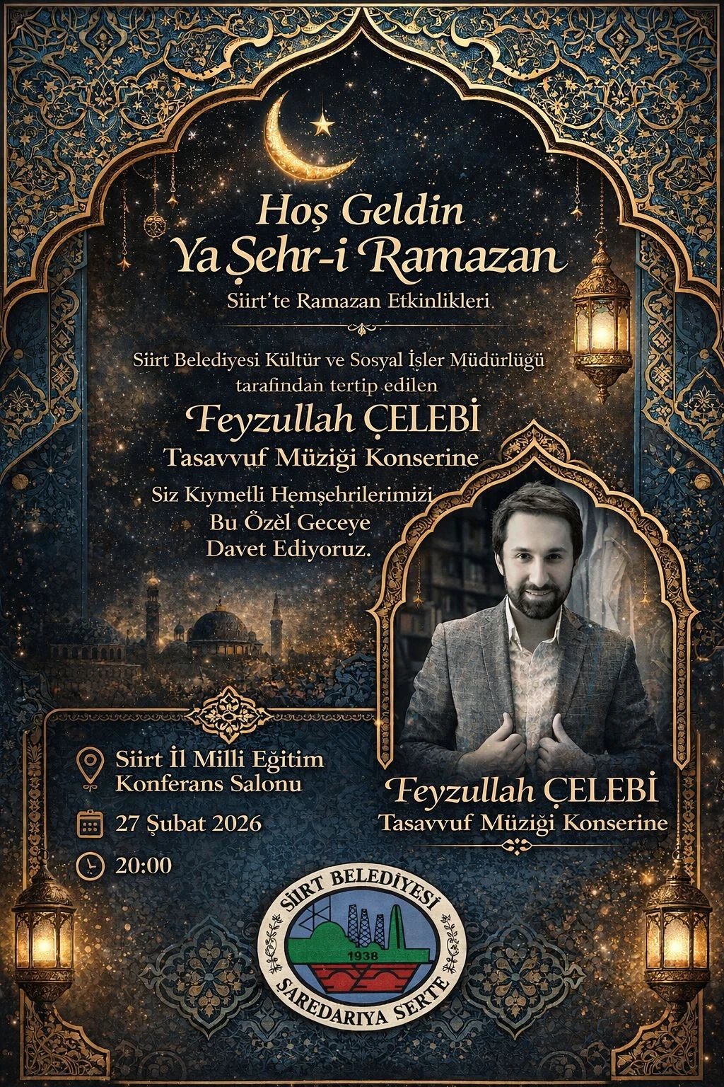 Siirt&rsquo;te Tasavvuf M&uuml;ziği Konseri D&uuml;zenlenecek