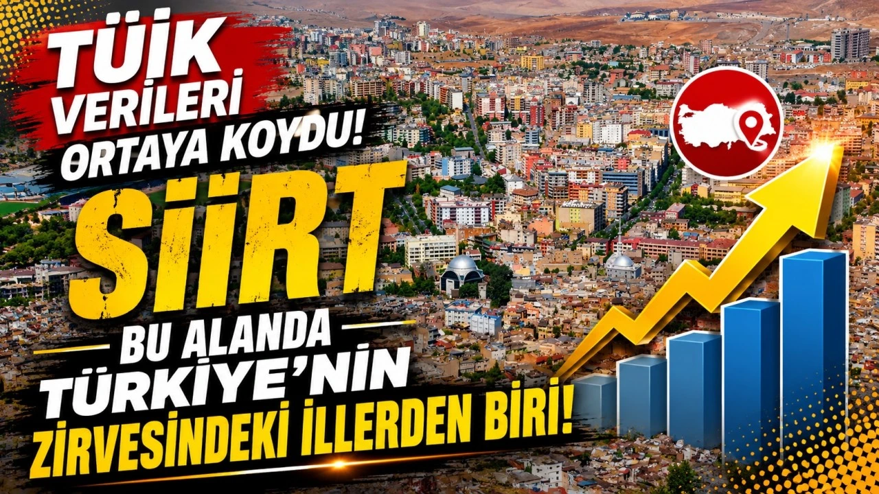 T&Uuml;İK Verileri Ortaya Koydu: Siirt Bu Alanda T&uuml;rkiye'nin Zirvesindeki İllerden Biri