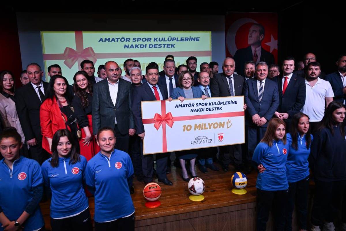 Gaziantep'te amatör spor kulüplerine 10 milyon lira destek