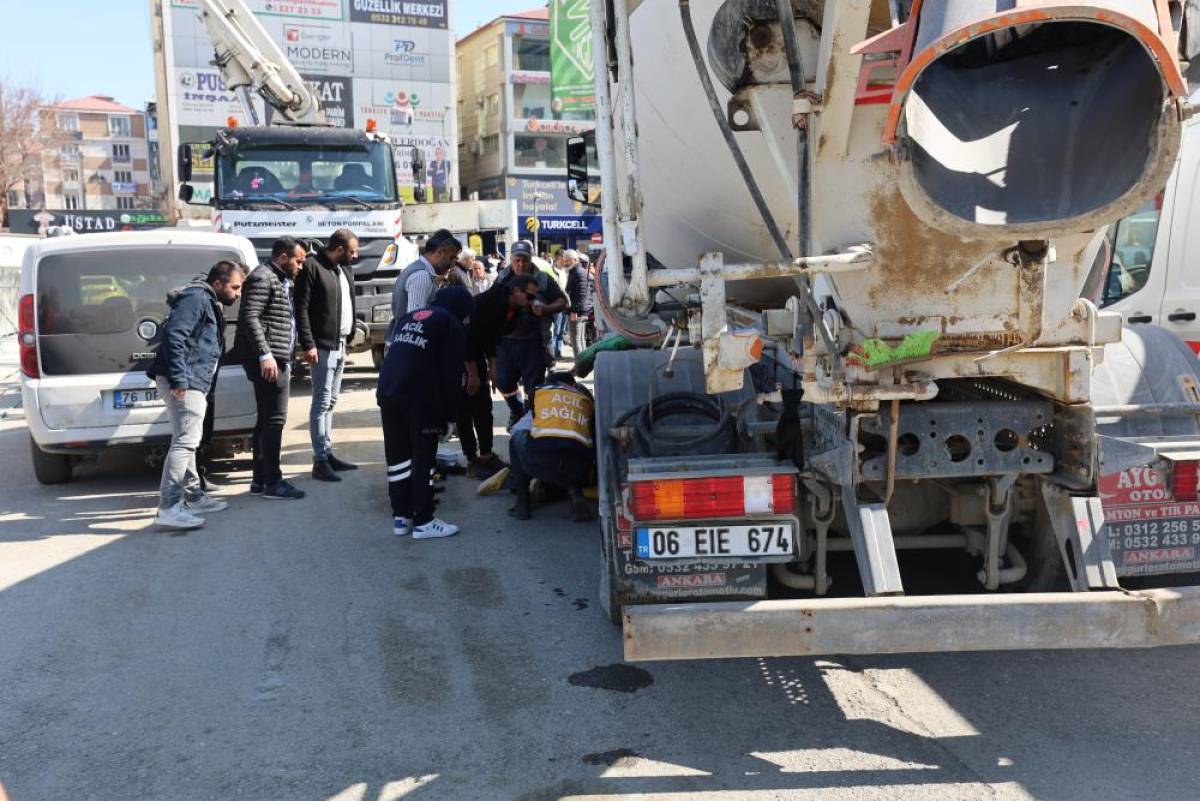 Iğdır'da beton mikserinin altında kalan kız yaralandı