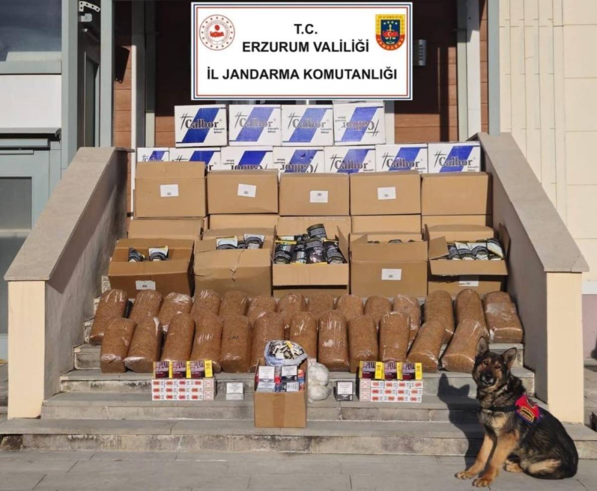 Erzurum'da 560 bin boş makaron ele geçirildi