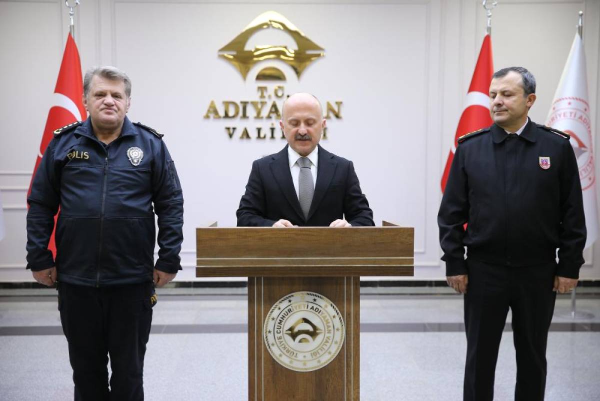 Adıyaman Valisi Osman Varol kentin bir aylık asayiş verilerini açıkladı