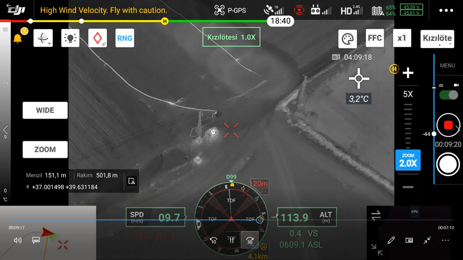 Dicle Elektrik gece g&ouml;r&uuml;şl&uuml; drone ile ka&ccedil;ak elektrik tespiti yapıyor