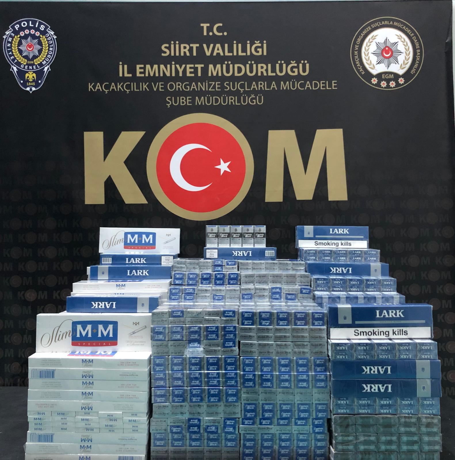 3 bin 800 paket ka&ccedil;ak  sigara ele ge&ccedil;irildi