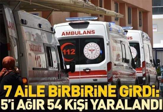 Batman'da 7 ailenin karıştığı kavgada 54 kişi yaralandı