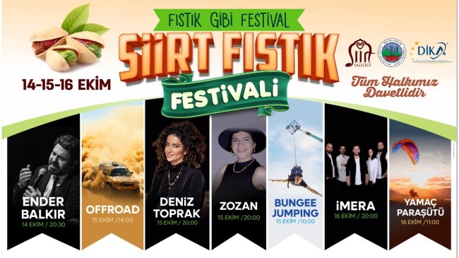 Siirt Fıstık Festivali İptal Edildi