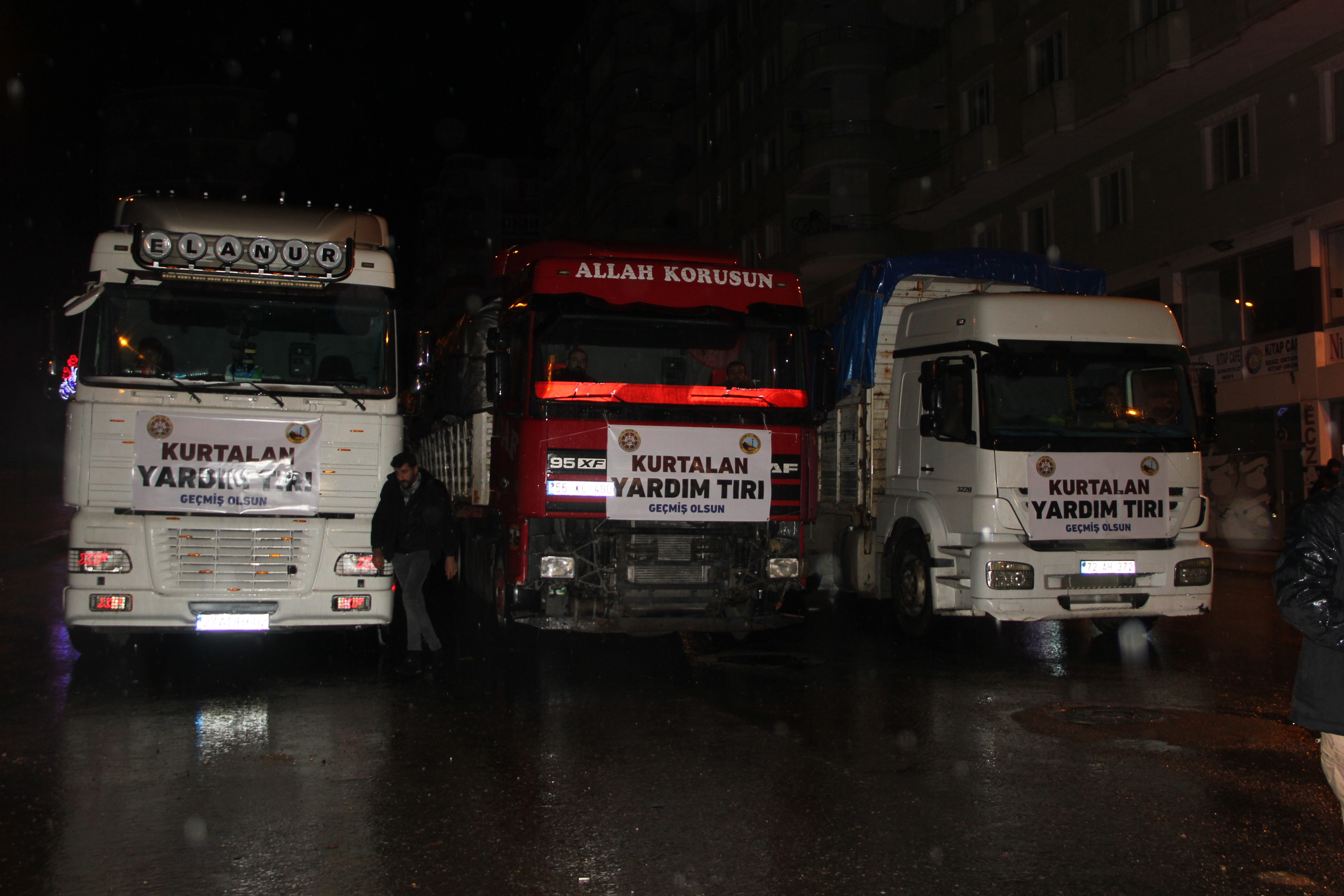 Kurtalan&rsquo;dan 3 yardım tırı yola &ccedil;ıktı