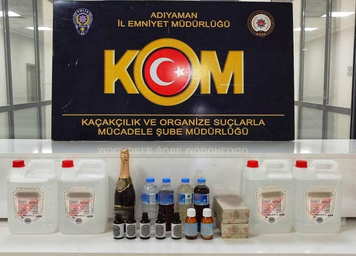 Adıyaman'da sahte içki ele geçirildi