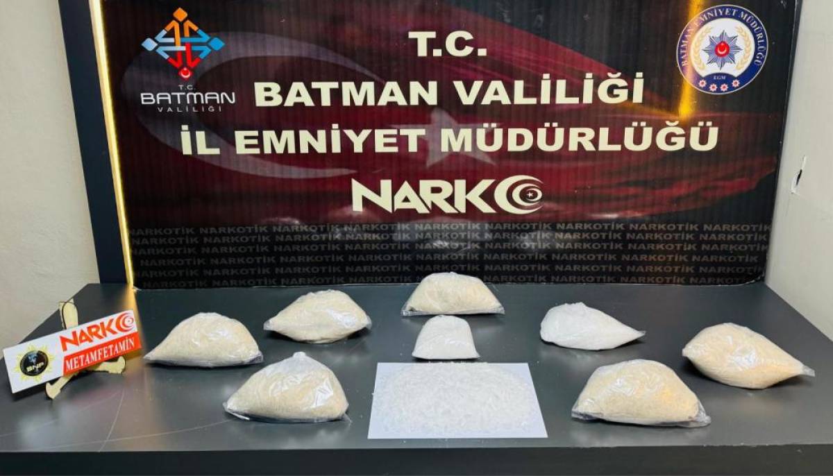 Batman'da 4 kilo 110 gram metamfetamin ele geçirildi