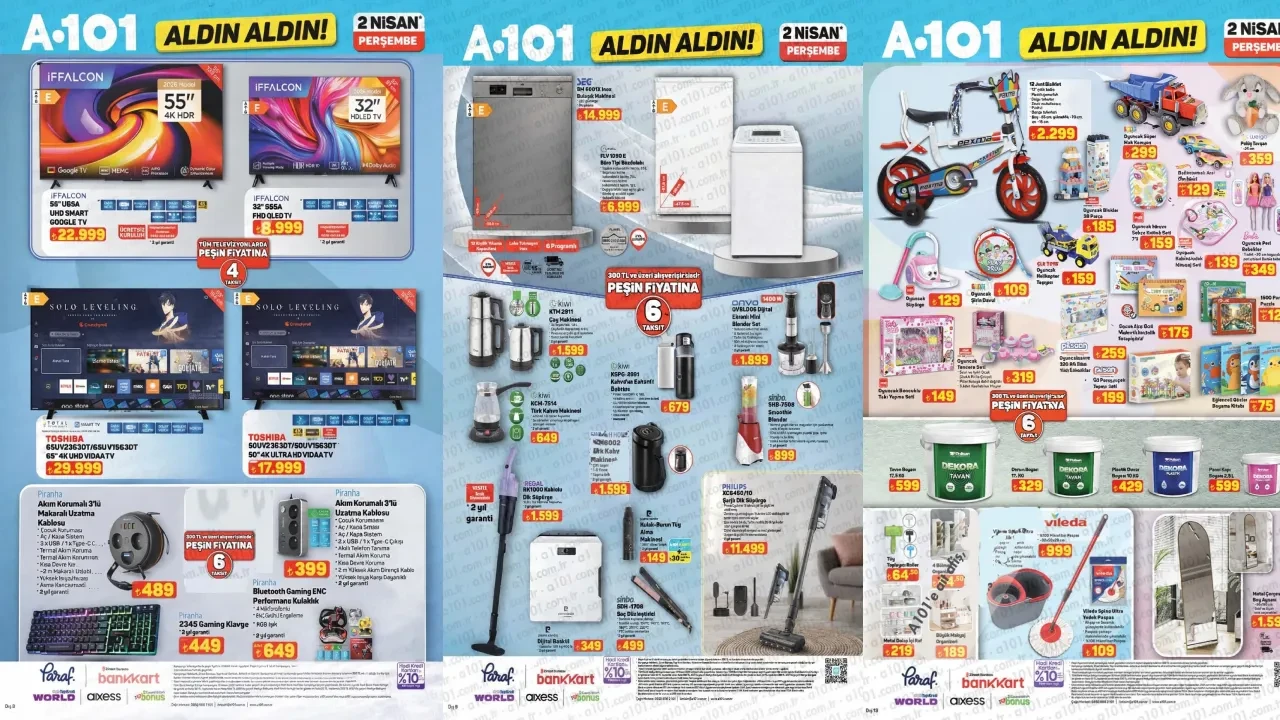 A101 26 Mart - 2 Nisan Akt&uuml;el Kataloğu Yayınlandı: Elektronikten Kamp &Uuml;r&uuml;nlerine İndirim Fırsatları