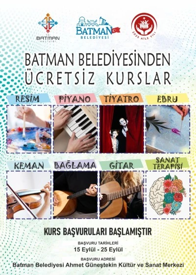Batman Belediyesi’nden Ücretsiz Sanat Kursları