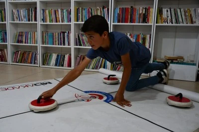Batman'da Beyçayırı Ortaokulu Floor Curling takımı şampiyonaya hazırlanıyor