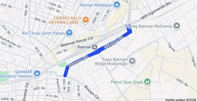 Batman'da Bu G&uuml;zergah Cumartesi G&uuml;n&uuml; Trafiğe Kapatılıyor