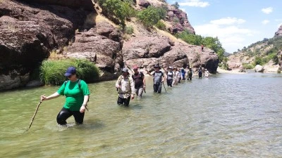 Batman'da doğaseverler Zore Kanyonu'nda yürüyüş yaptı