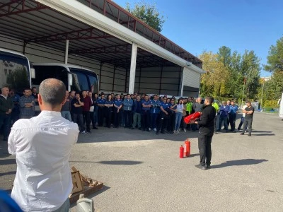 Batman'da emniyet personeline yangın eğitimi verildi