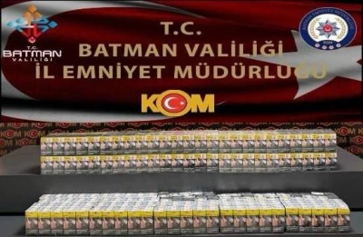 Batman'da gümrük kaçağı bin paket sigara ele geçirildi
