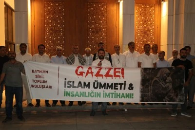 Batman'da İsrail'in saldırıları protesto edildi