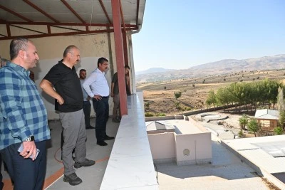 Batman'da termal otelde onarım çalışması