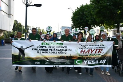 Batman&rsquo;da Yeşilay&rsquo;dan Bağımlılığa Karşı Y&uuml;r&uuml;y&uuml;ş: &ldquo;Uyuşturucuya Hayır, Hayata Evet&rdquo; Mesajı Verildi