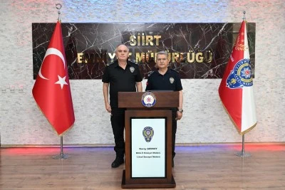 Bitlis Emniyet M&uuml;d&uuml;r&uuml; Şensoy&rsquo;dan Siirt Emniyet M&uuml;d&uuml;r&uuml; Mehmet &Ouml;zdemir&rsquo;e Ziyaret