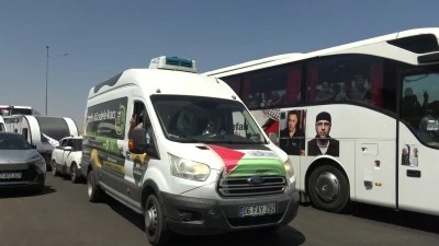 Bosna Hersek'ten yola &ccedil;ıkan "Filistin Konvoyu" Habur Sınır Kapısı'na ulaştı