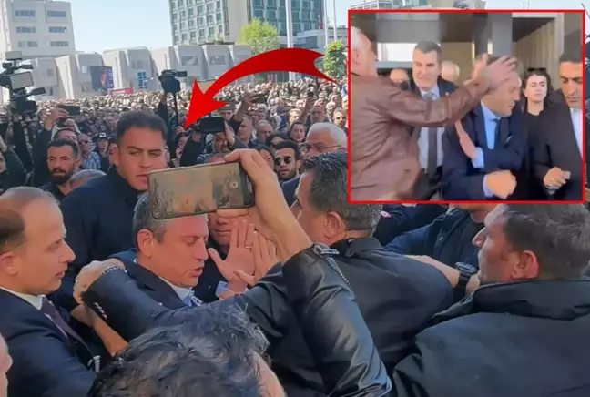 CHP Lideri Özgür Özel’e Cenaze Töreninde Yumruklu Saldırı! Saldırgan Gözaltında