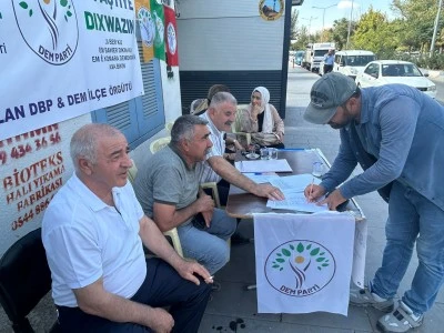 DEM Parti Kurtalan’da “Barış İstiyoruz” İmza Kampanyası Başlattı