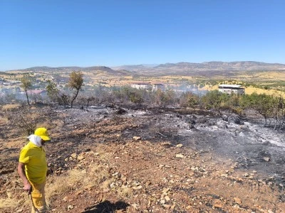 Diyarbakır'da 3 ayrı noktada çıkan örtü yangınları söndürüldü