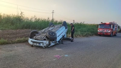 Diyarbakır'da devrilen otomobildeki 1 kişi öldü, 4 kişi yaralandı