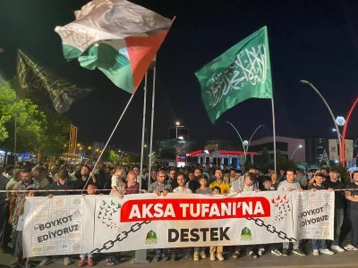 Diyarbakır'da İsrail'in Gazze'ye saldırılarına protesto