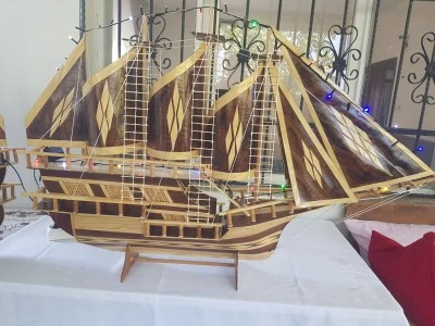 Gaziantepli emekli korucu 30 yıldır ahşap gemi maketi yapıyor