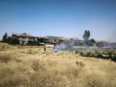 Güroymak'ta çıkan yangın söndürüldü