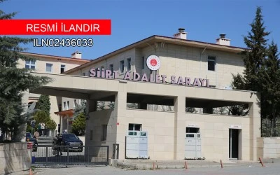 T.C. SİİRT 2. ASLİYE HUKUK MAHKEMESİNDEN / BAŞKANLIĞINDAN İLAN