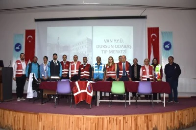Van YYÜ Dursun Odabaş Tıp Merkezi'nde afet tatbikatı yapıldı