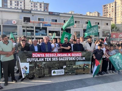 İsrail'in Gazze'ye saldırıları Şırnak'ta protesto edildi